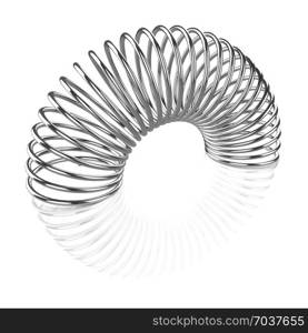 3d render of a coiled spring