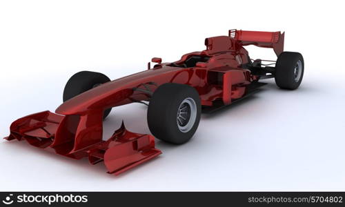 3d render of a formula one racing car