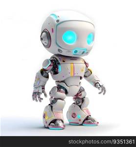 3D Render of a Robot with a white backgroung