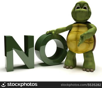 3D Render of a Tortoise with no sign