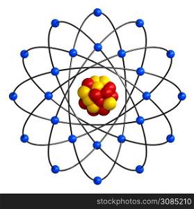 3d render of abstract atomic structure