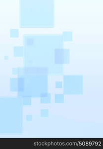 3D render of abstract blue squares on gradient background