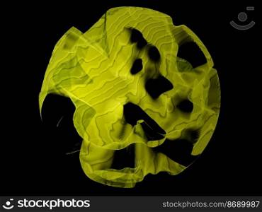 3d render of abstract composition with sphere on black background. 3D illustration.. 3d render of abstract composition with sphere on black background