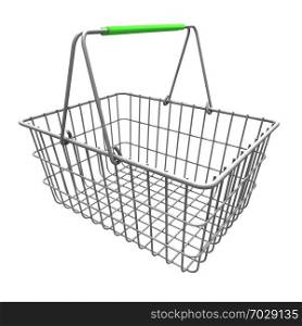 3d render of an empty shopping basket