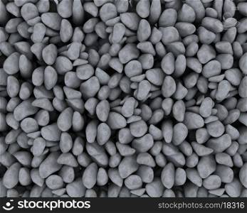 3d render of background texture of natural pebbles