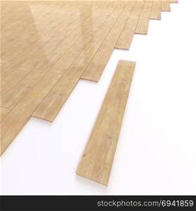3d render of bamboo floor tiles
