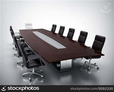 3d render of empty conference room.