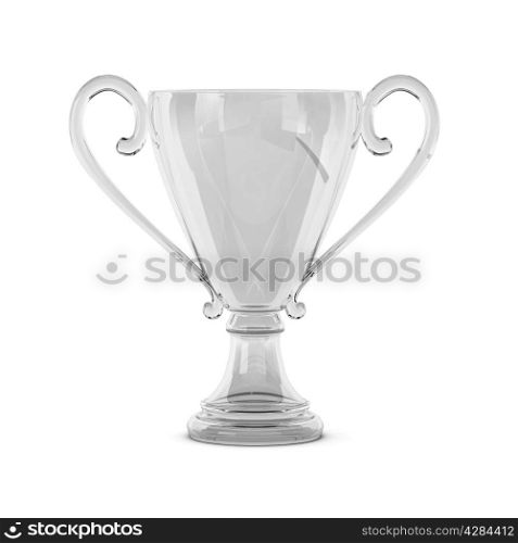 3d render of glass cup