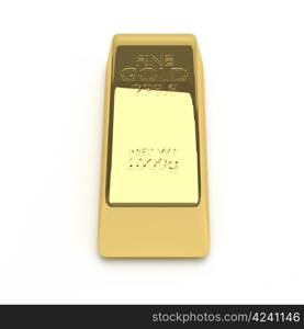 3d render of gold bar, for wealth or investment concepts.