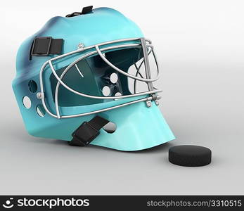 3D render of ice hockey goalie equipment