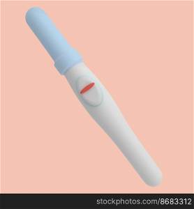 3d render of negative pregnancy test, 3d illustration.. 3d render of negative pregnancy test, cartoon. 3d illustration. 3d render.