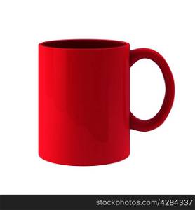 3d render of red mug
