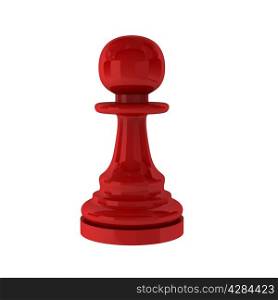 3d render of red pawn