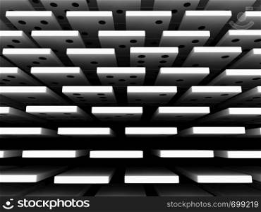 3d render of white domino blocks over white background