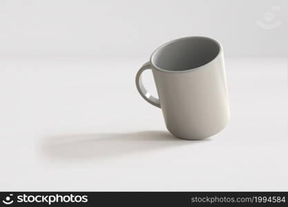 3d render of white mug isolated on white background. fit for your design element.