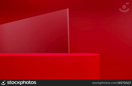 3D Render, Podium pedestal or platform in blank space background minimal, 3d product mockup, Product presentation