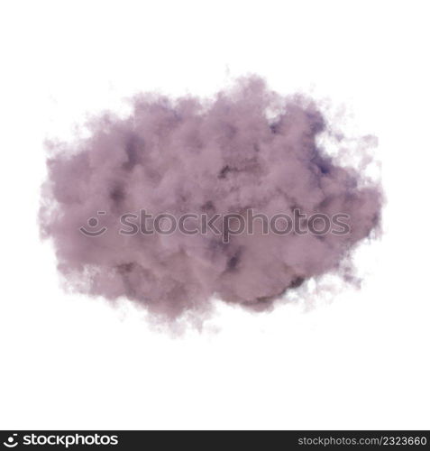 3d render. Shapes of abstract pink cloud, clip art isolated on white background. 3d render. Shapes of abstract pink cloud, clip art isolated on white background.
