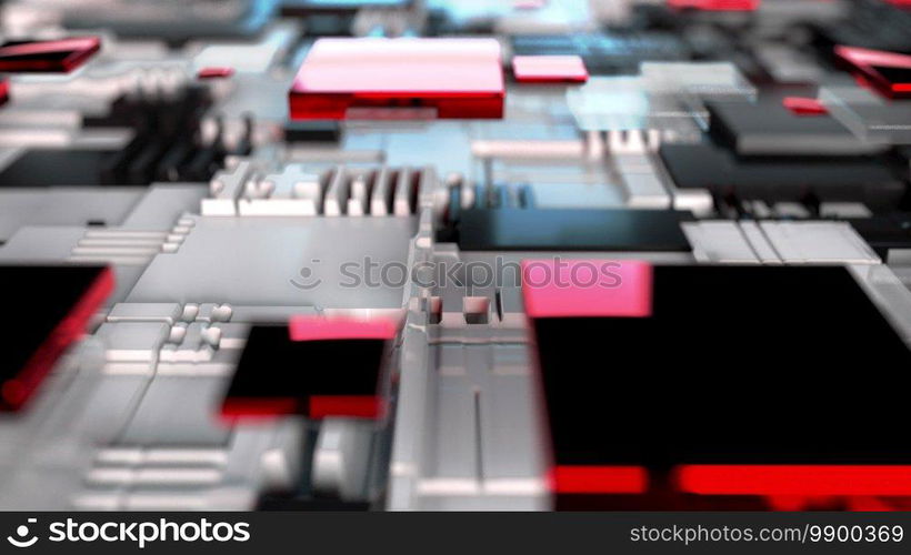 3d render technology background. Abstract geometry surface, computer generated. 3d render technology background. Complicated abstract surface, computer generated