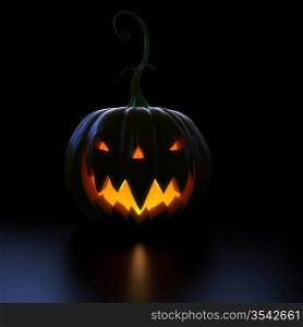 3d rendered illustration of a big, scary, pumpkin