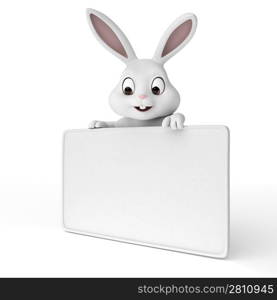 3d rendered illustration of a cute easter bunny
