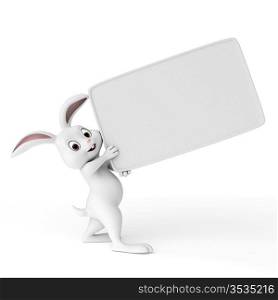 3d rendered illustration of a cute easter bunny