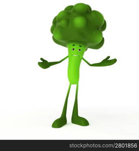 3d rendered illustration of a food character - broccoli