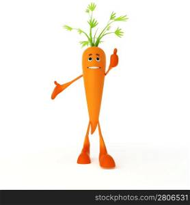 3d rendered illustration of a food character - carrot