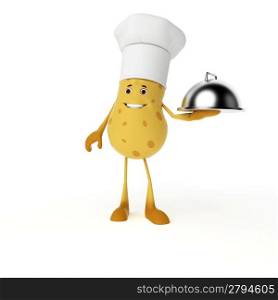 3d rendered illustration of a food character - potato