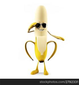 3d rendered illustration of a funny banana