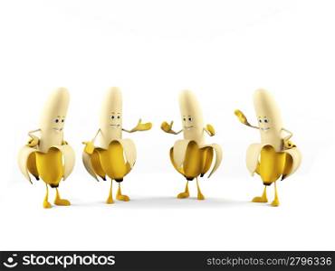 3d rendered illustration of a funny banana