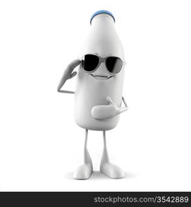 3d rendered illustration of a milk bottle character