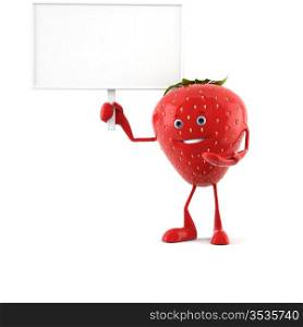 3d rendered illustration of a strawberry character