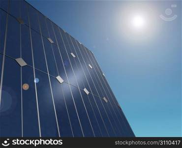 3d rendered illustration of some solar panels