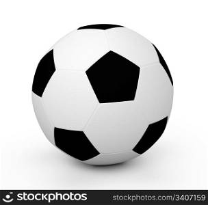 3d rendered soccer ball isolated over white