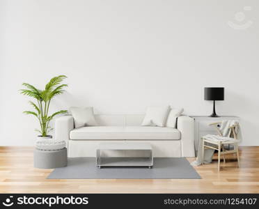 3D rendering, 3D illustration,mock up poster with vintage pastel hipster minimalism living room interior background, wooden floor