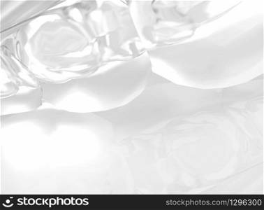 3d rendering. Abstarct White Unshape with light background.