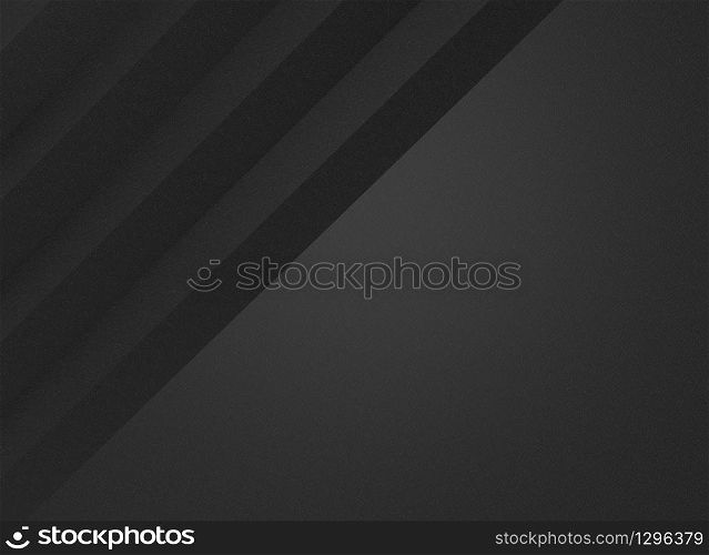 3d rendering. abstract black long panel bars in diagonal way with copy space background