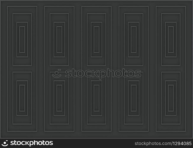 3d rendering. Abstract Dark modern square pattern wall background.