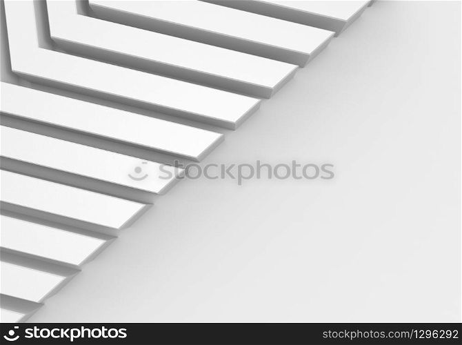 3d rendering. abstract diagonal bars on copy space gray background.