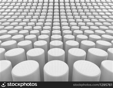 3d rendering. Abstract gray circle pipes stack background.