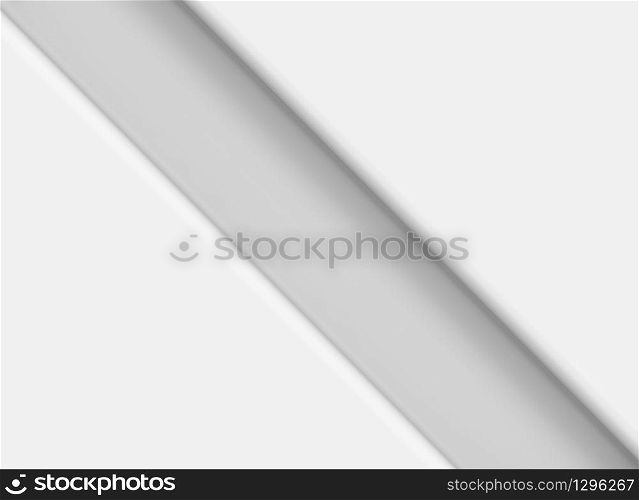 3d rendering. Abstract gray Concave space among white background.