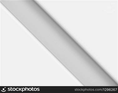 3d rendering. Abstract gray Concave space among white background.