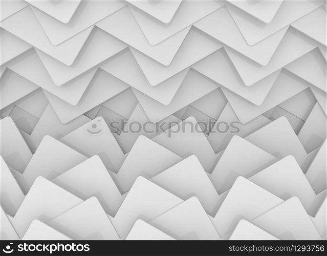 3d rendering. Abstract Gray triangular shape pattern wall background.