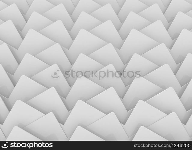 3d rendering. Abstract Gray triangular shape pattern wave wall background.