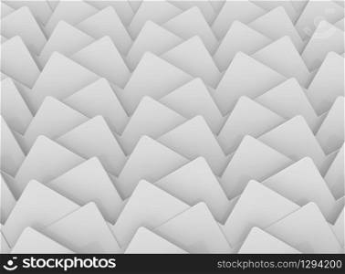 3d rendering. Abstract Gray triangular shape pattern wave wall background.