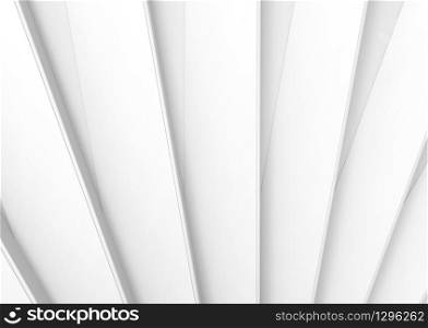 3d rendering. ABstract lapped White panel wall background.