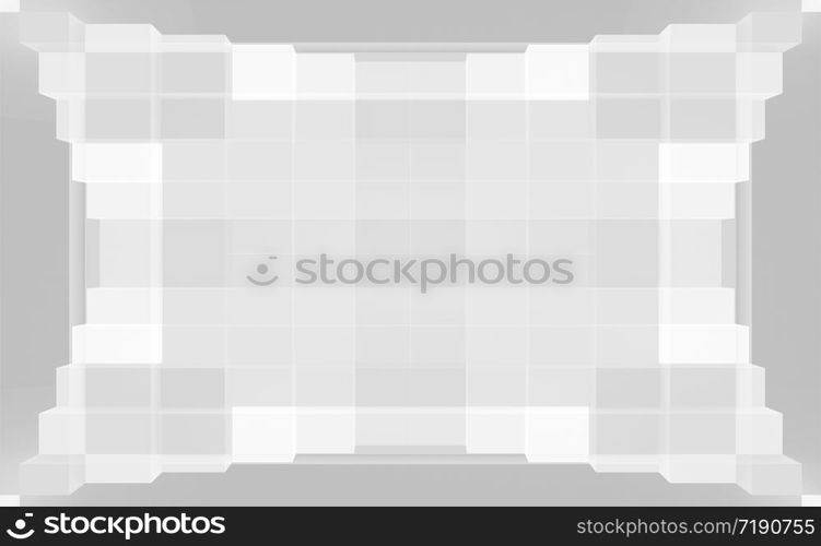 3d rendering. abstract light tone square geometric shape pattern template background.