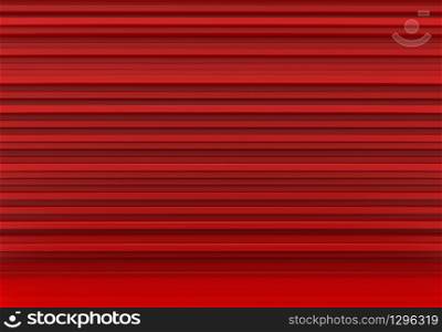 3d rendering. abstract luxury stack of long Red Horizontal strip bars wall background