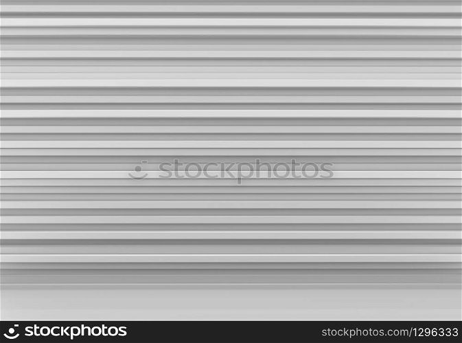 3d rendering. abstract luxury stack of long White and gray Horizontal strip bars wall background