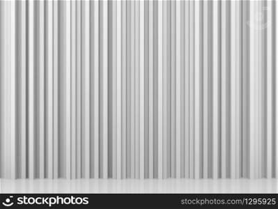 3d rendering. abstract luxury stack of long White Vertical strip bars wall background